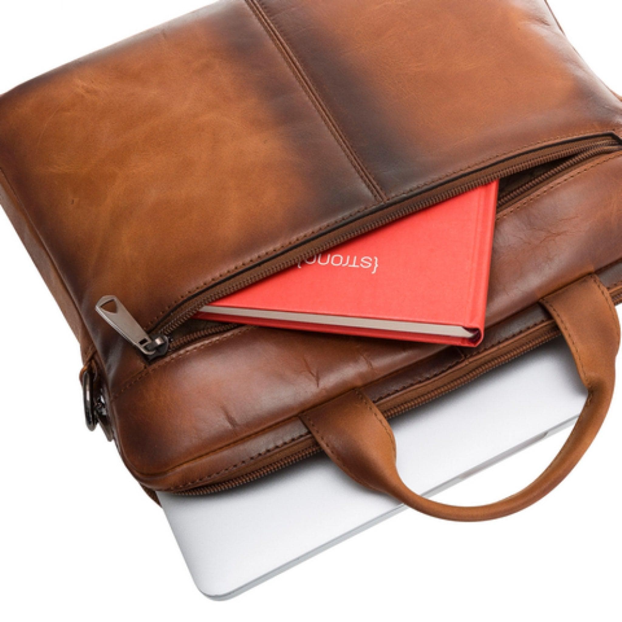 Apollo Leather Business Briefcase / Laptop Case 16"