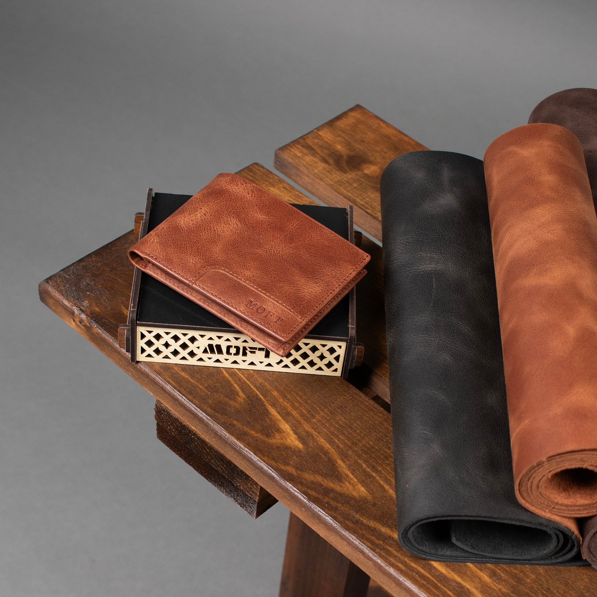 Genuine Leather Elegance Wallet Brown