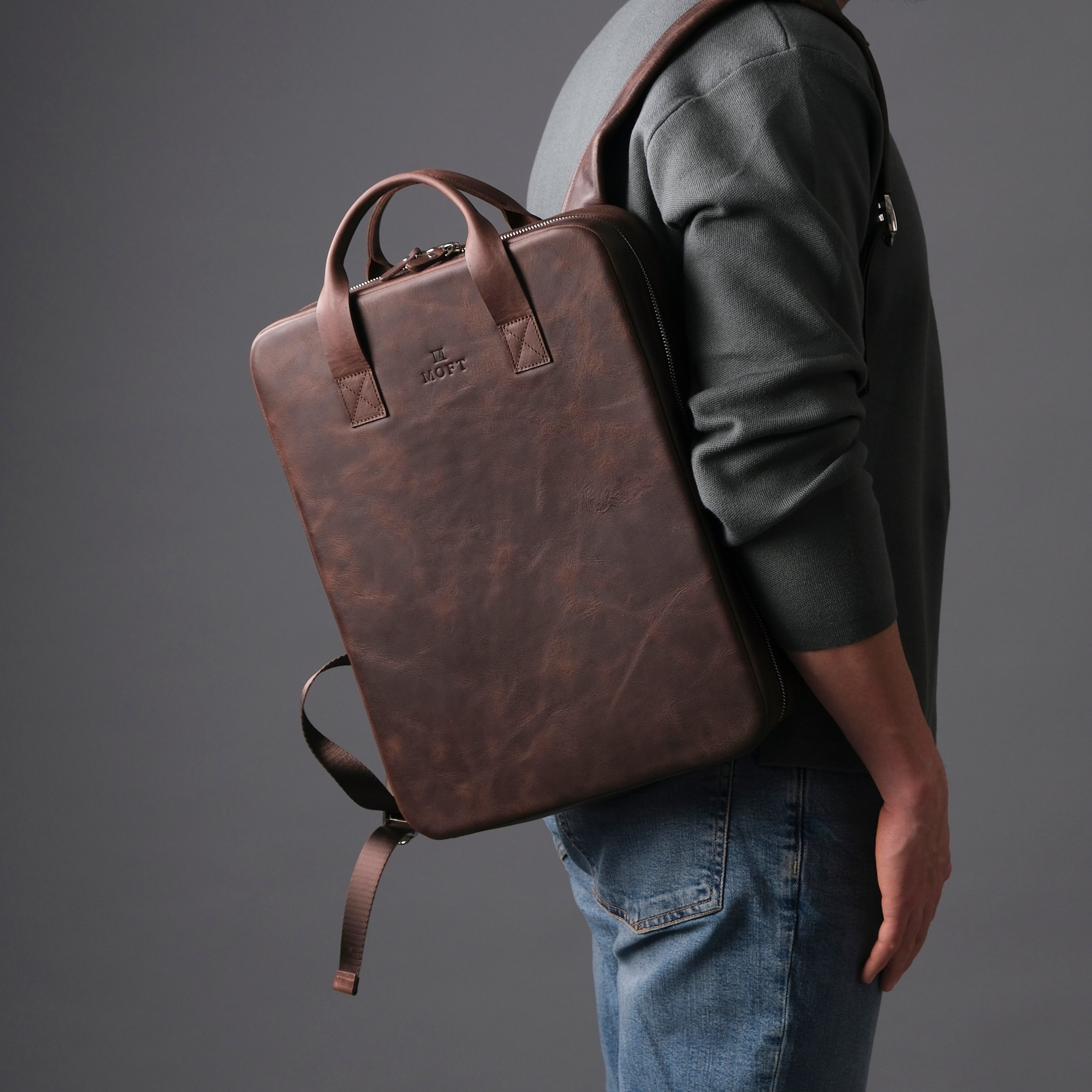 Genuine Leather Craft Proform Organizer Backpack