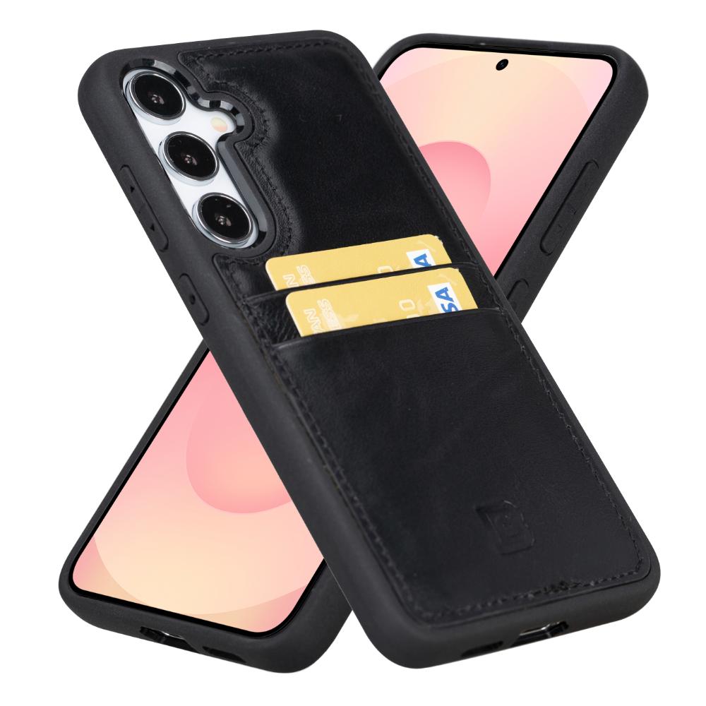 Flex Cover Leather Samsung Galaxy S25 Plus Case with Card Holder