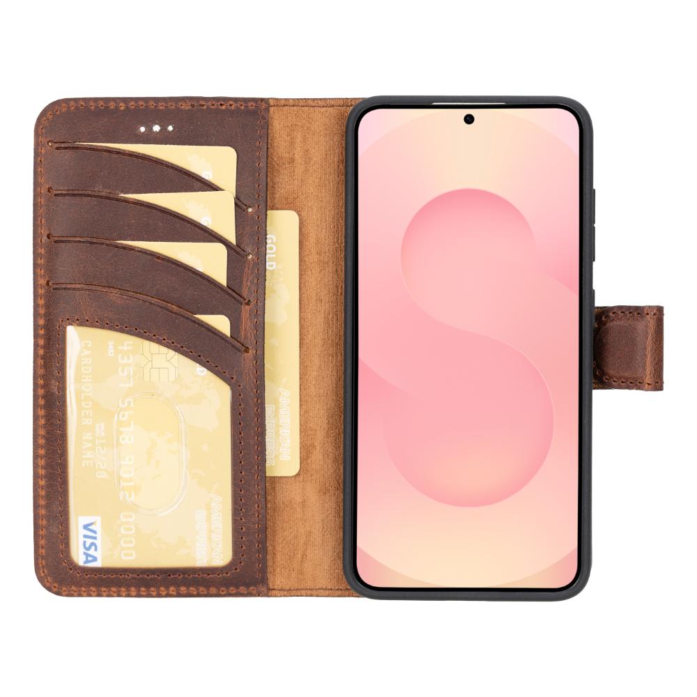 Magic Samsung Galaxy S25 Plus Leather Detachable Wallet Case
