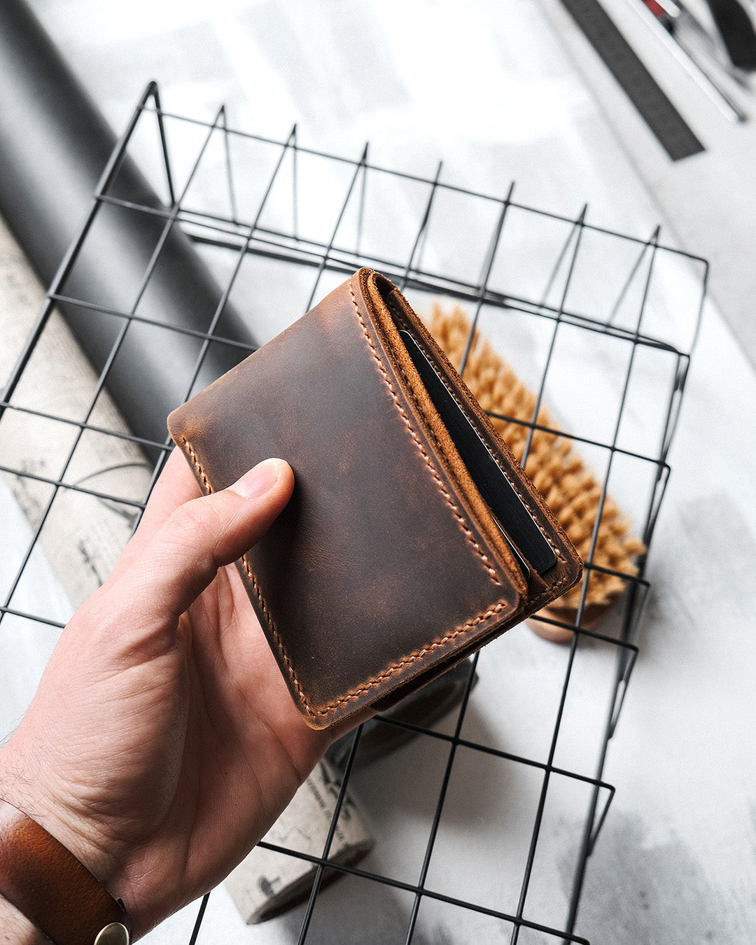Leather folding wallet - Exclusive Styles