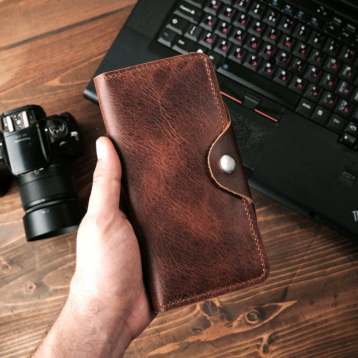 Vertical leather wallet - Gift Inspirations