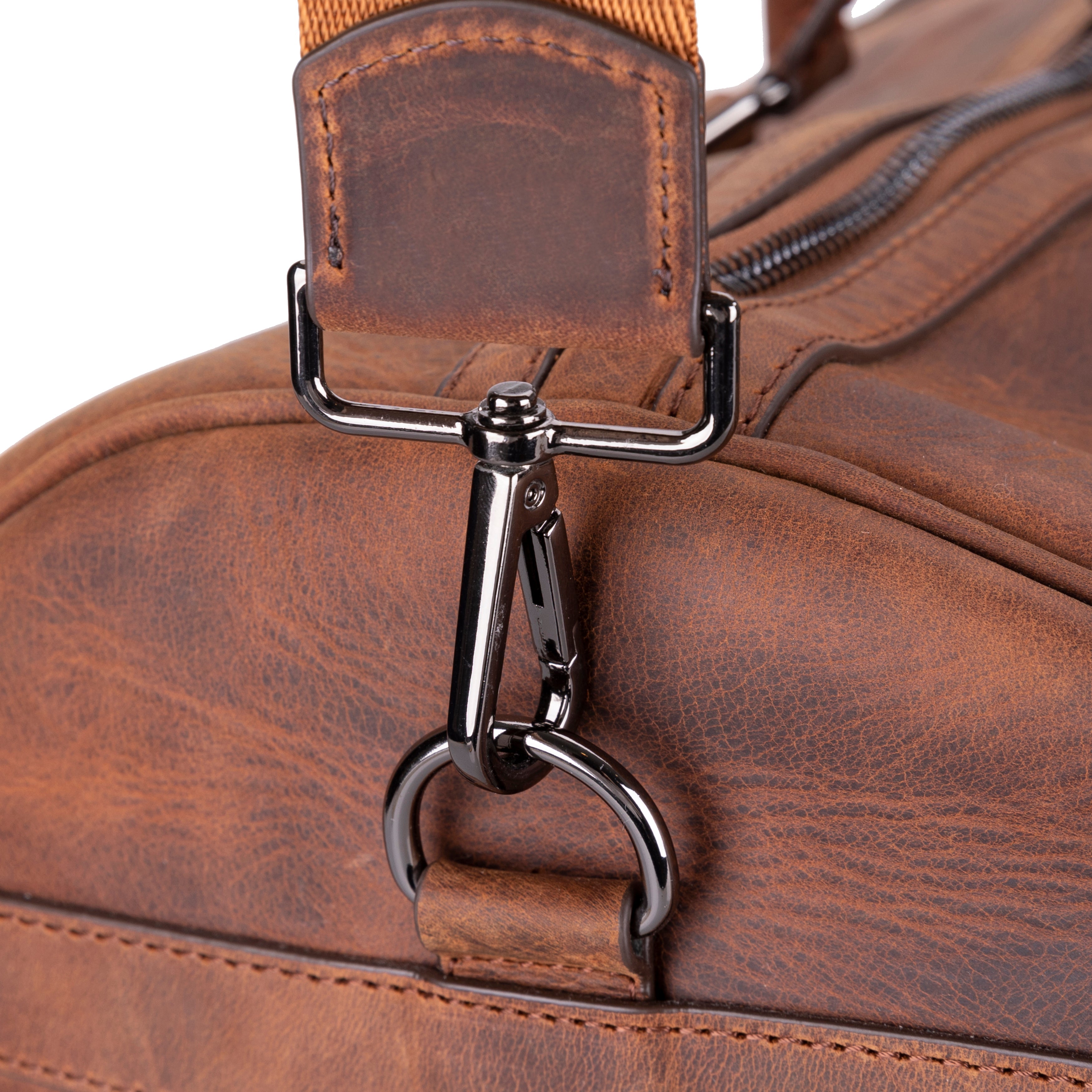 Crestiva Leather Weekend Duffle Bag