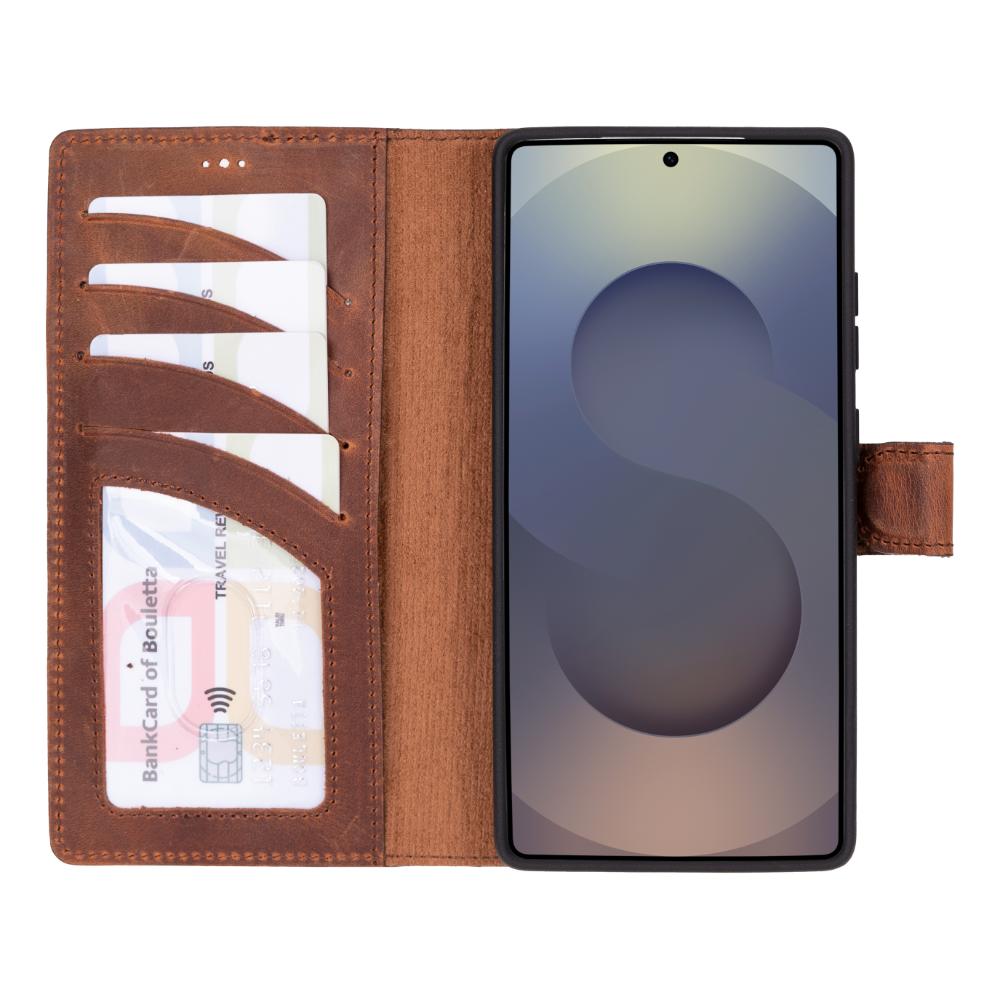 Magic Samsung Galaxy S25 Ultra Leather Detachable Wallet Case