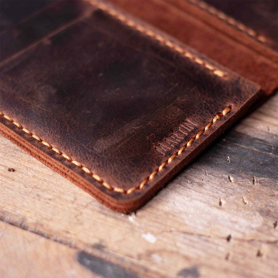 Vertical Leather Wallet