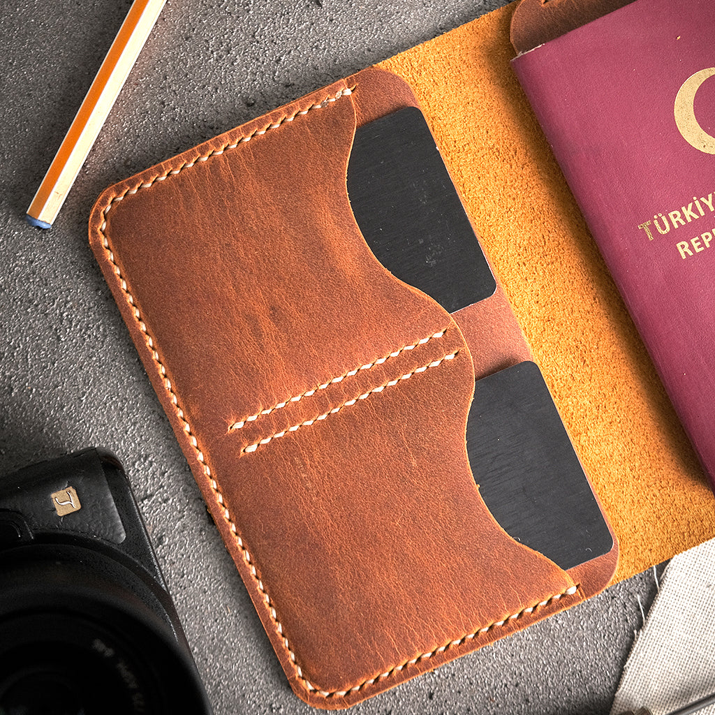 ANTARES leather passport wallet - Unique Ideas