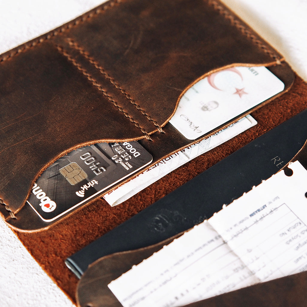ANTARES leather passport wallet - Unique Ideas