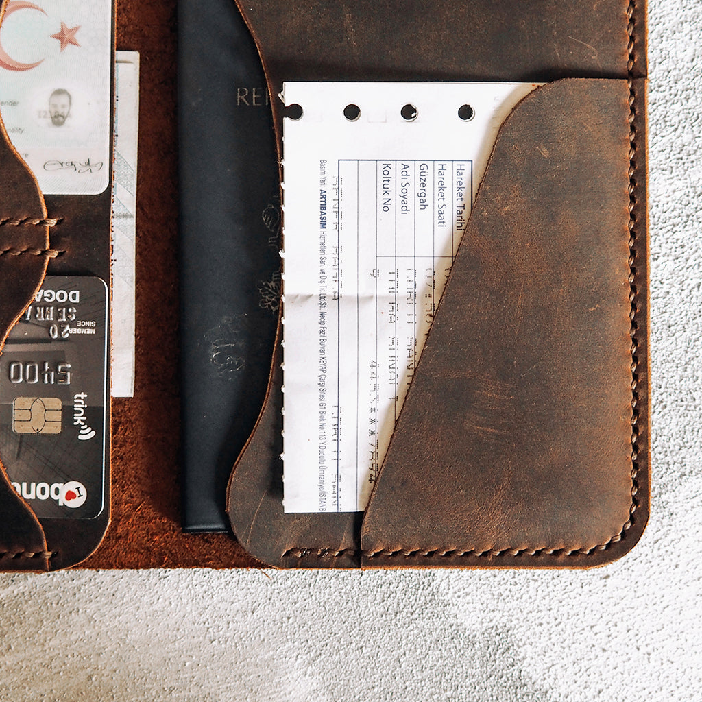 ANTARES leather passport wallet - Unique Ideas
