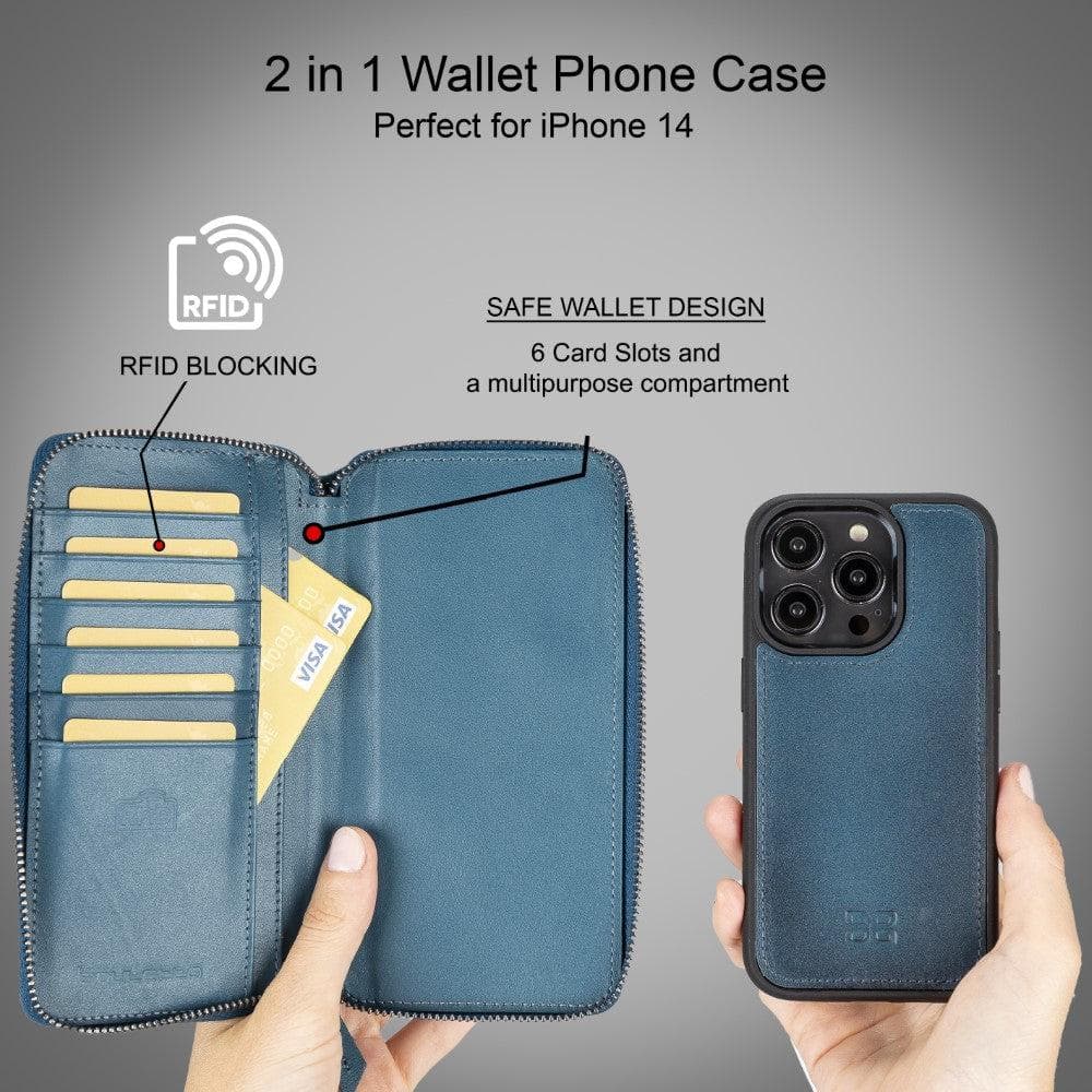 Pouch Magic iPhone 14 Pro Max Detachable Leather Wallet Case