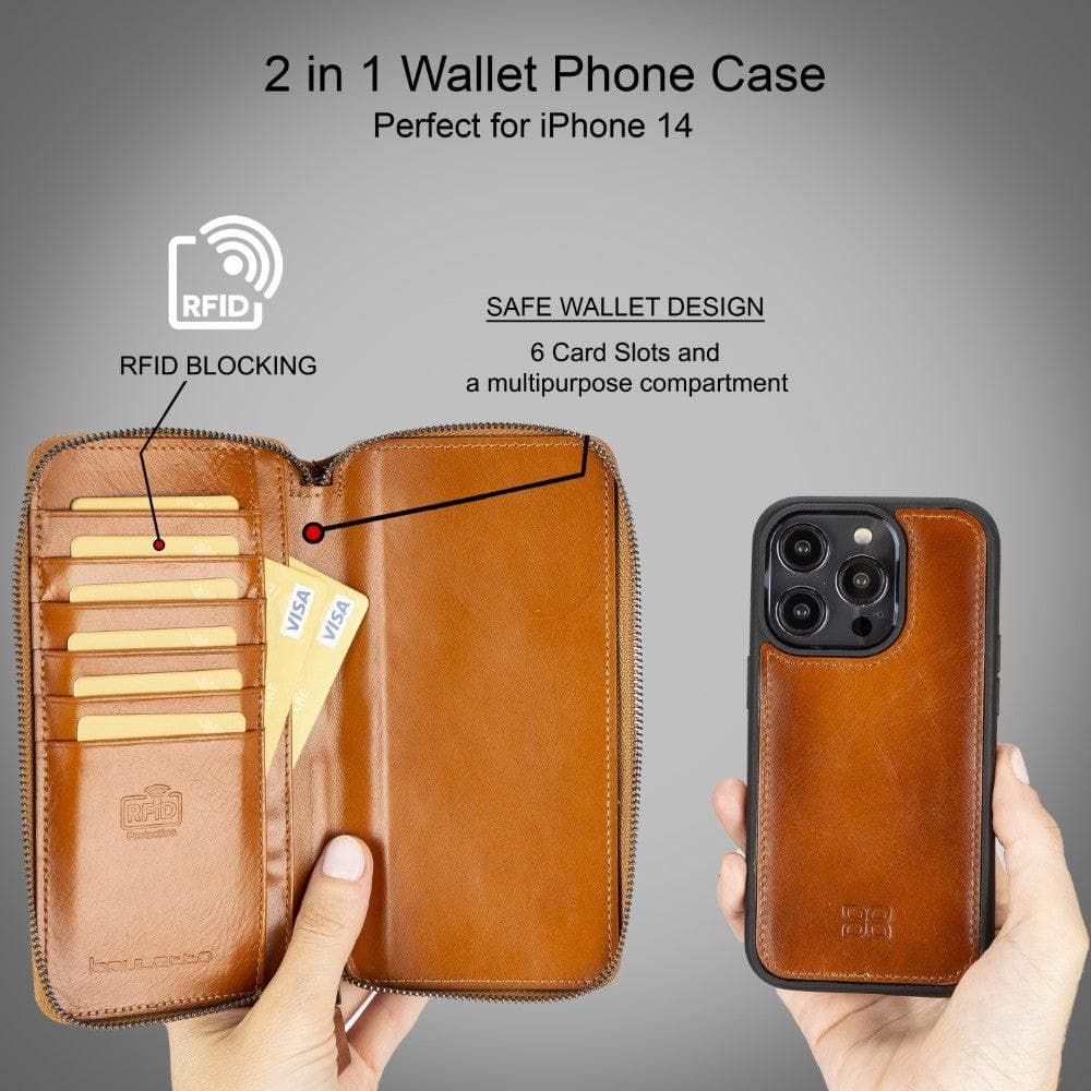 Pouch Magic iPhone 14 Pro Max Detachable Leather Wallet Case