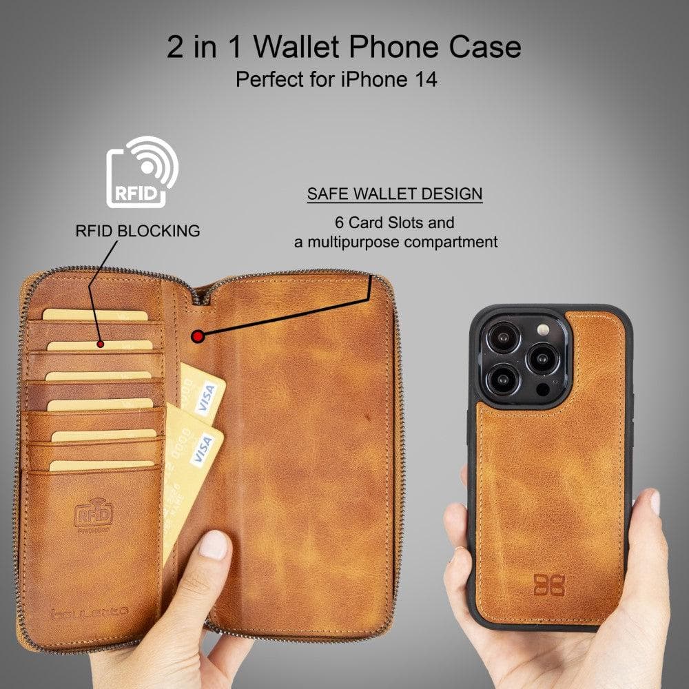 Pouch Magic iPhone 14 Pro Max Detachable Leather Wallet Case