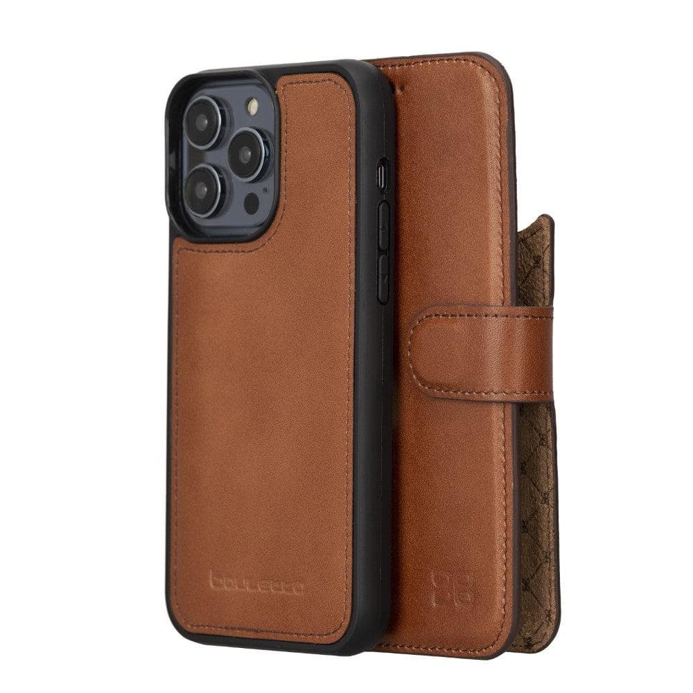 Magic iPhone 14 Pro Max Darker Color Leather Detachable Wallet Case