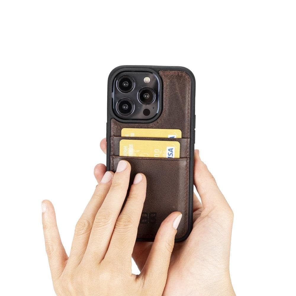 Flex Cover Leather iPhone 14 Case with Card Holder