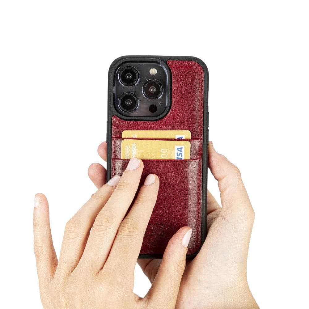 Flex Cover Leather iPhone 14 Plus Case with Card Holder