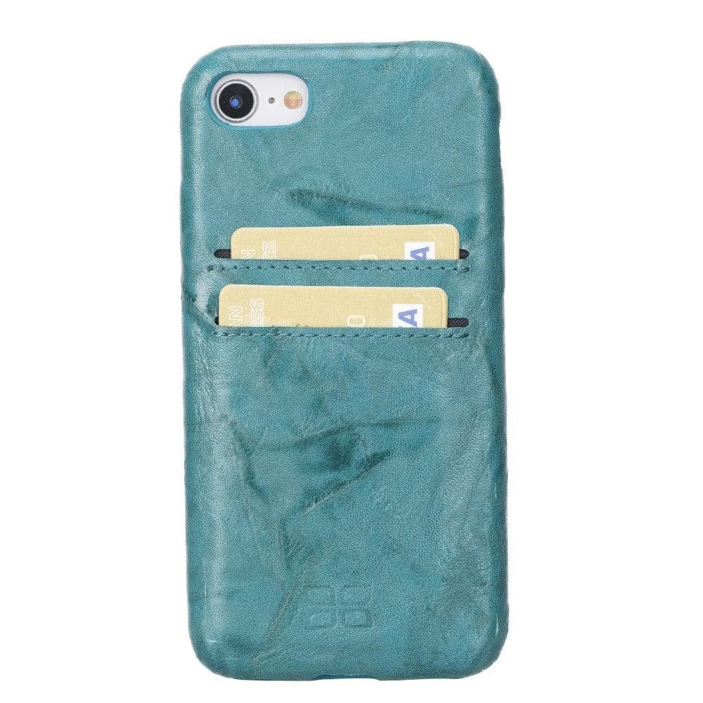Apple iPhone SE/8/7 Series Leather Case / UCCC - Ultra Cover with Card Holder Blue