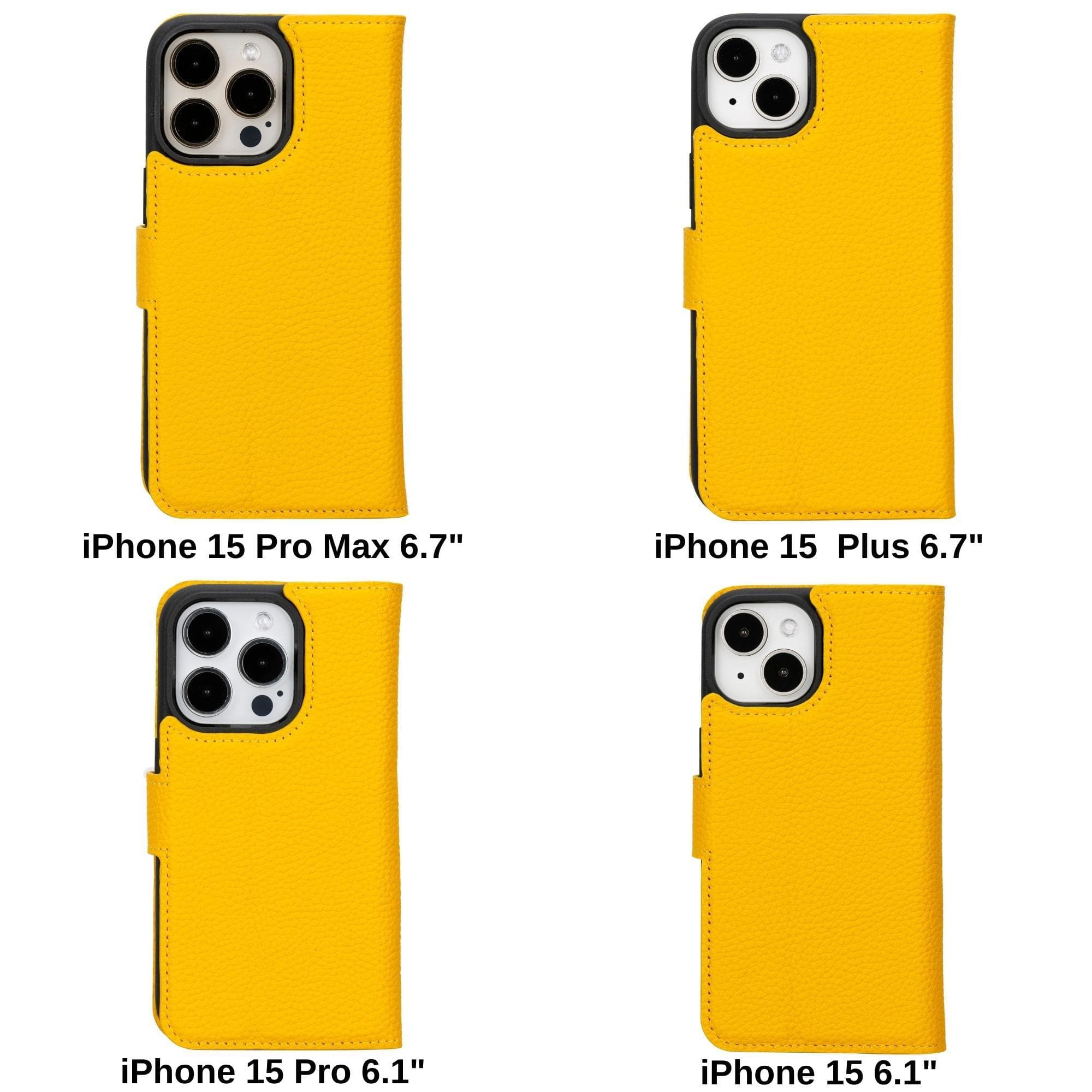Magic iPhone 15 Detachable Leather Wallet Case