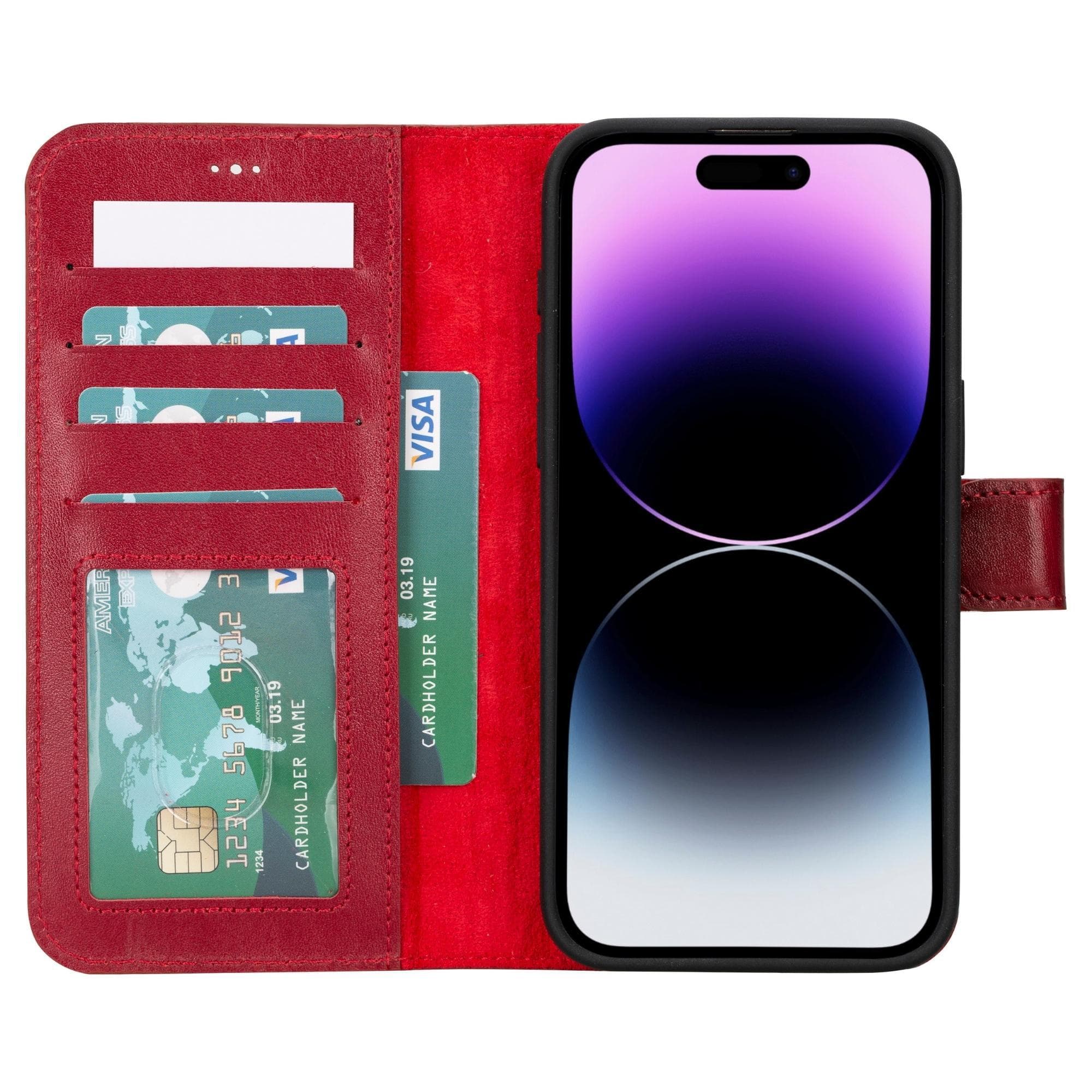 Magic iPhone 15 Pro Detachable Leather Wallet Case