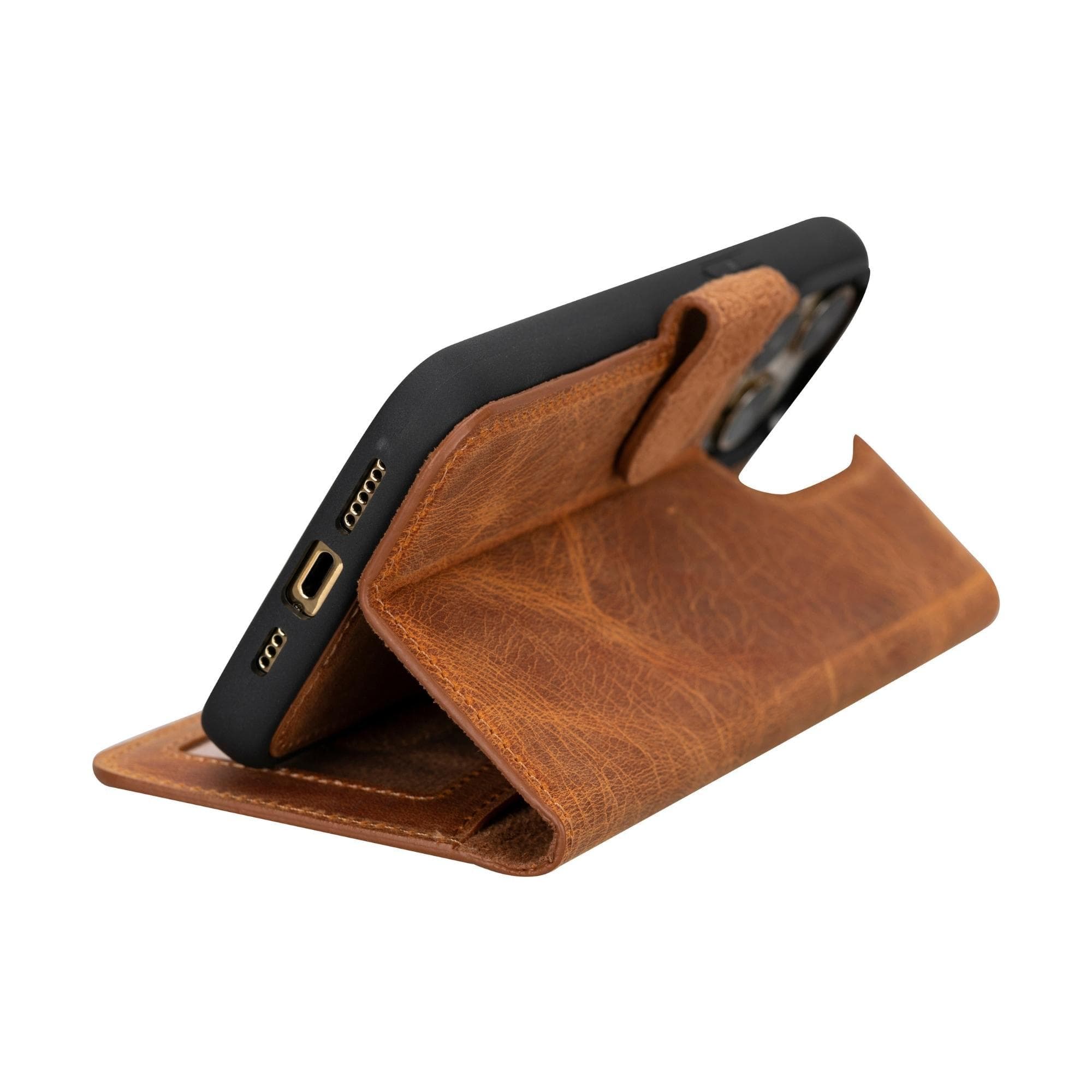 Magic iPhone 15 Detachable Leather Wallet Case