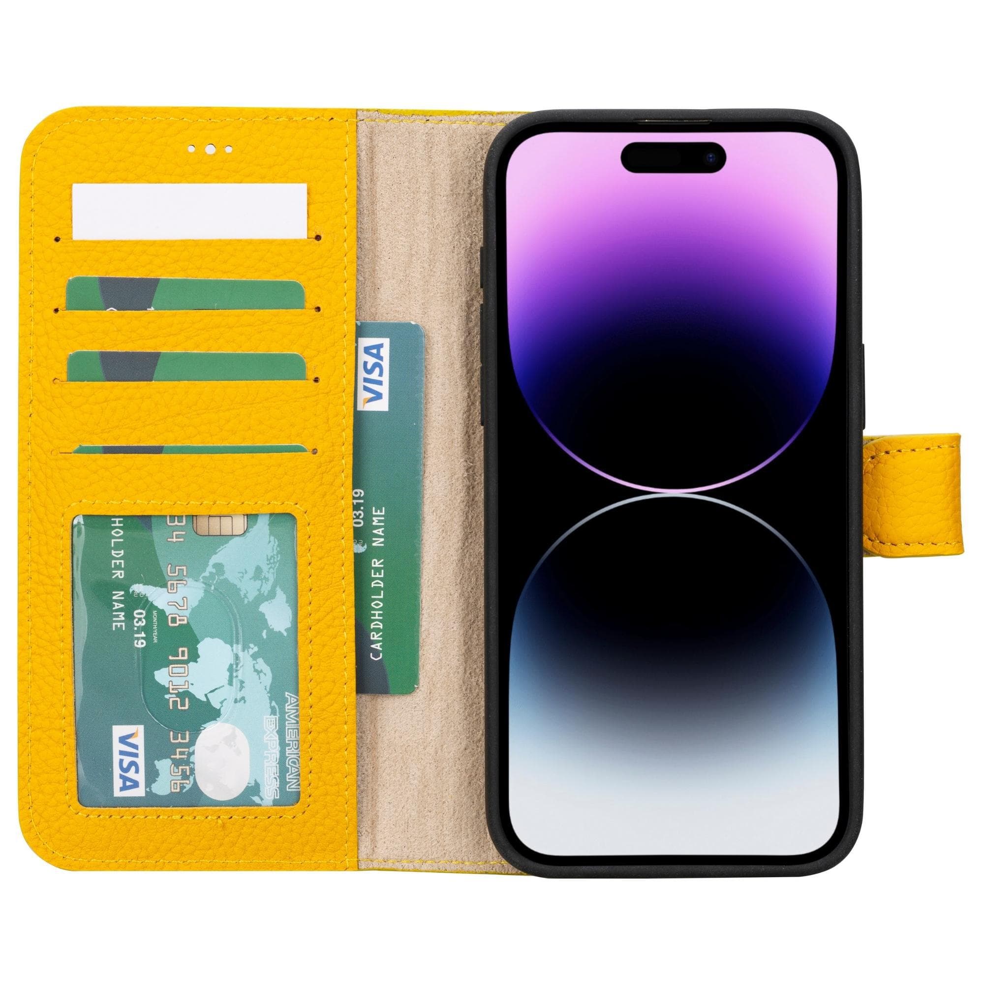 Magic iPhone 15 Detachable Leather Wallet Case