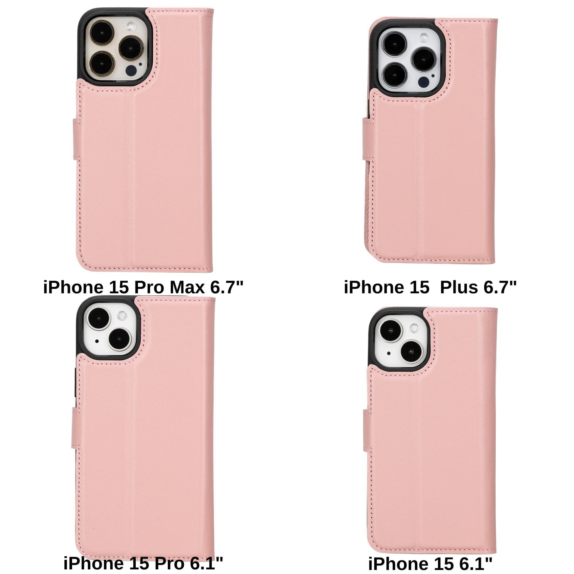 Magic iPhone 15 Pro Detachable Leather Wallet Case