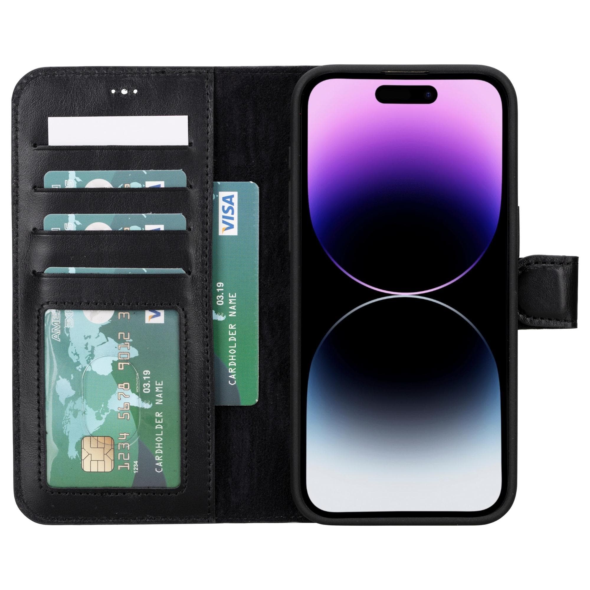 Magic iPhone 15 Pro Detachable Leather Wallet Case