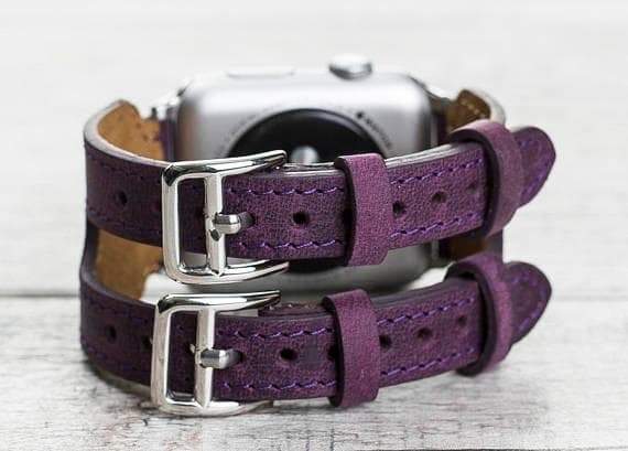 Double Cuff Leather Apple Watch Band