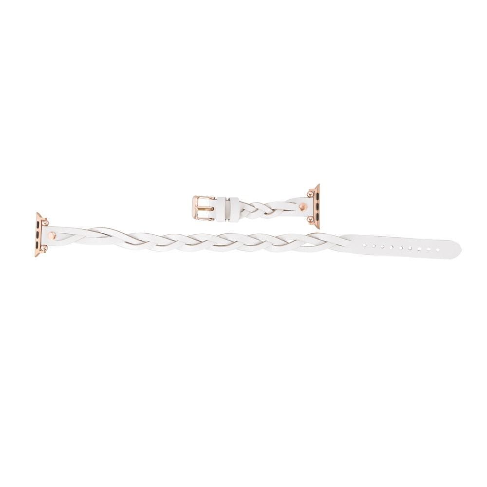 Peggy Ferro Leather Double Tour Apple Watch Band with Rose Gold Trok
