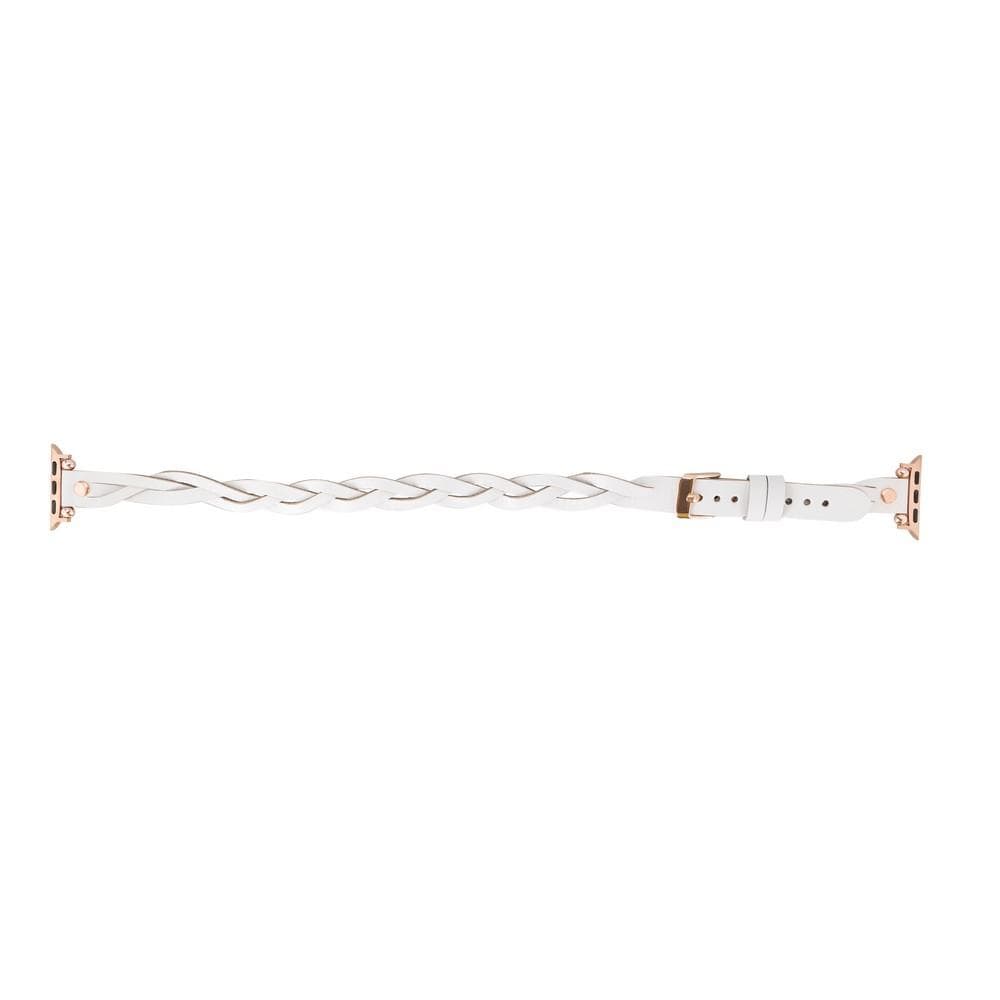 Peggy Ferro Leather Double Tour Apple Watch Band with Rose Gold Trok