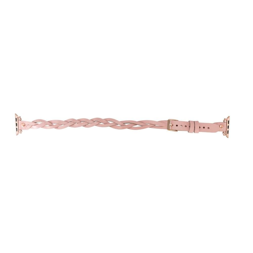 Peggy Ferro Leather Double Tour Apple Watch Band with Rose Gold Trok