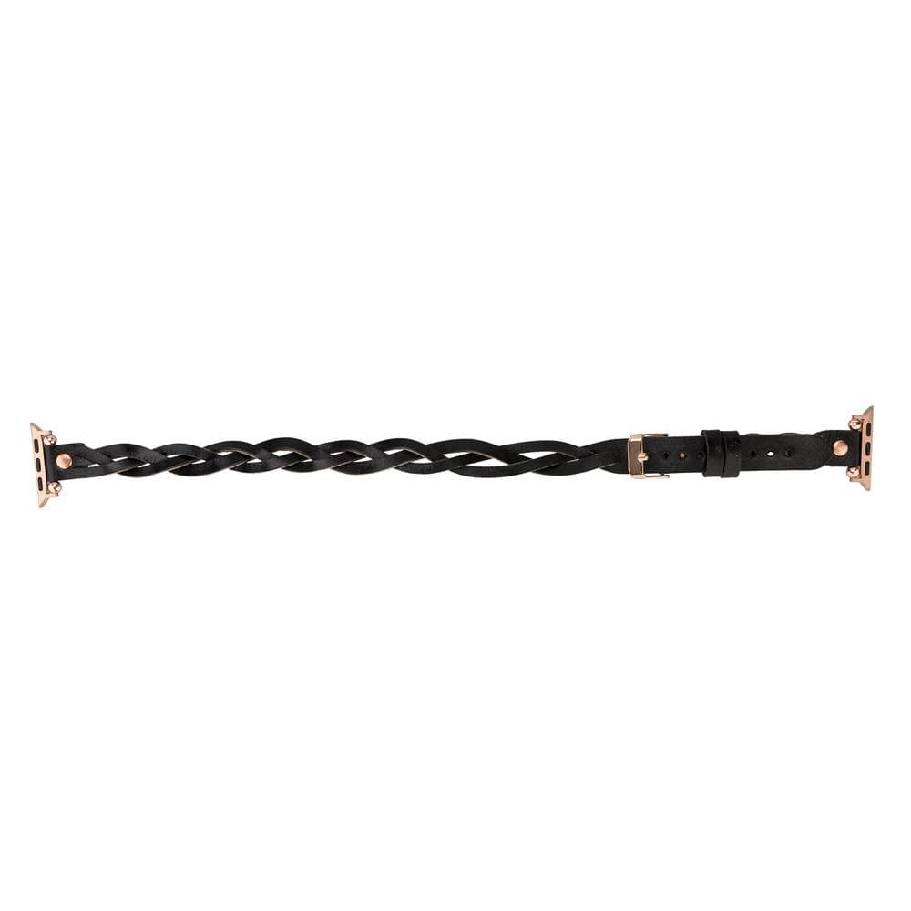 Peggy Ferro Leather Double Tour Apple Watch Band with Rose Gold Trok