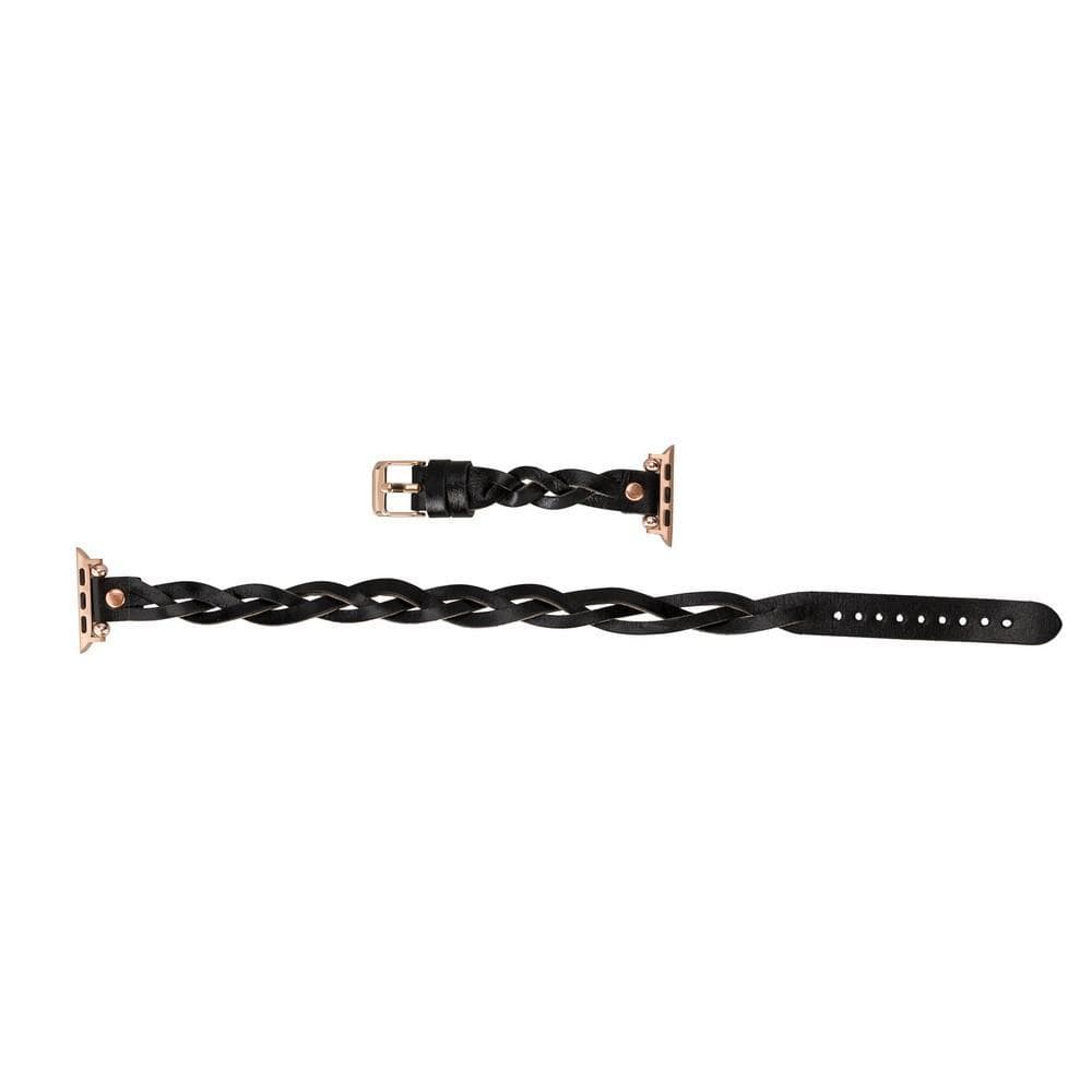Peggy Ferro Leather Double Tour Apple Watch Band with Rose Gold Trok