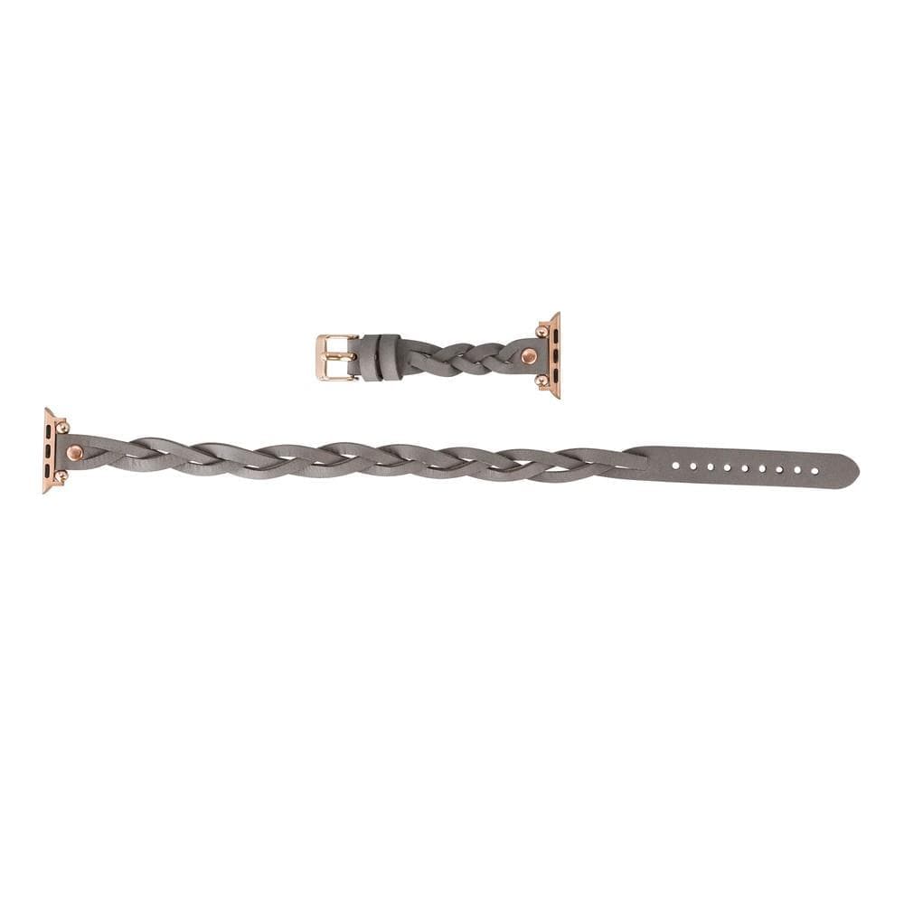 Peggy Ferro Leather Double Tour Apple Watch Band with Rose Gold Trok