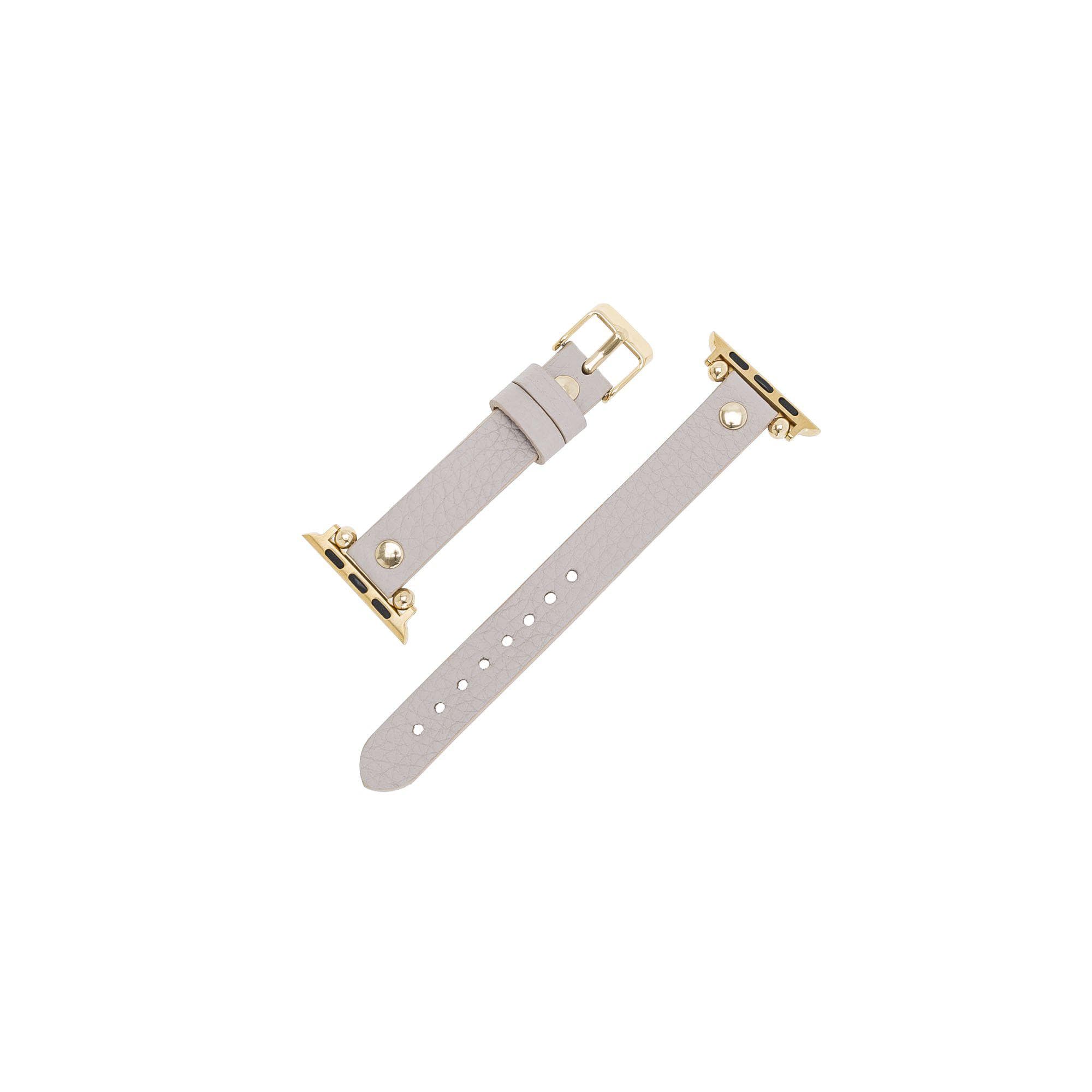 Ferro Leather Apple Watch Band with Gold Trok