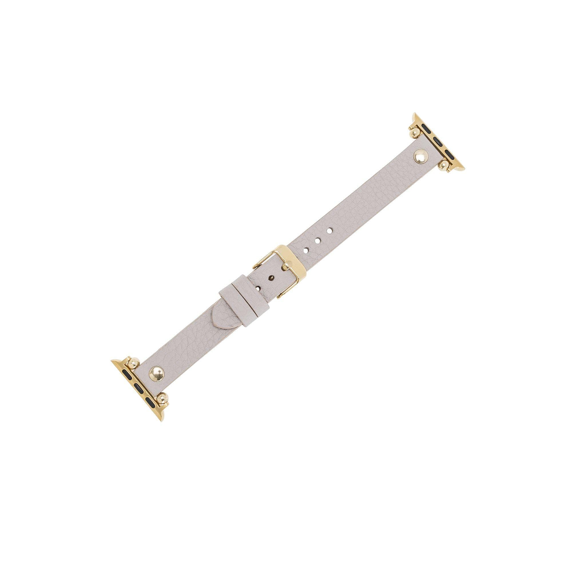 Ferro Leather Apple Watch Band with Gold Trok