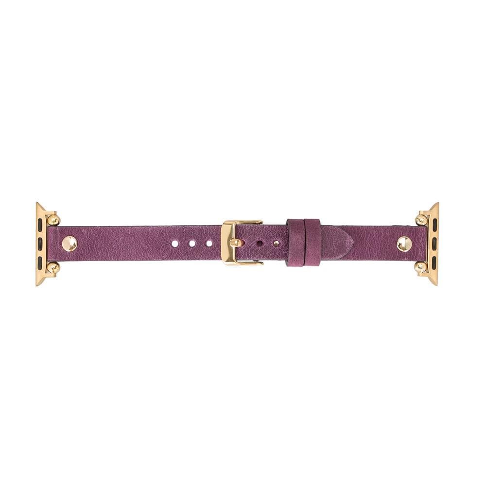 Ferro Leather Apple Watch Band with Gold Trok