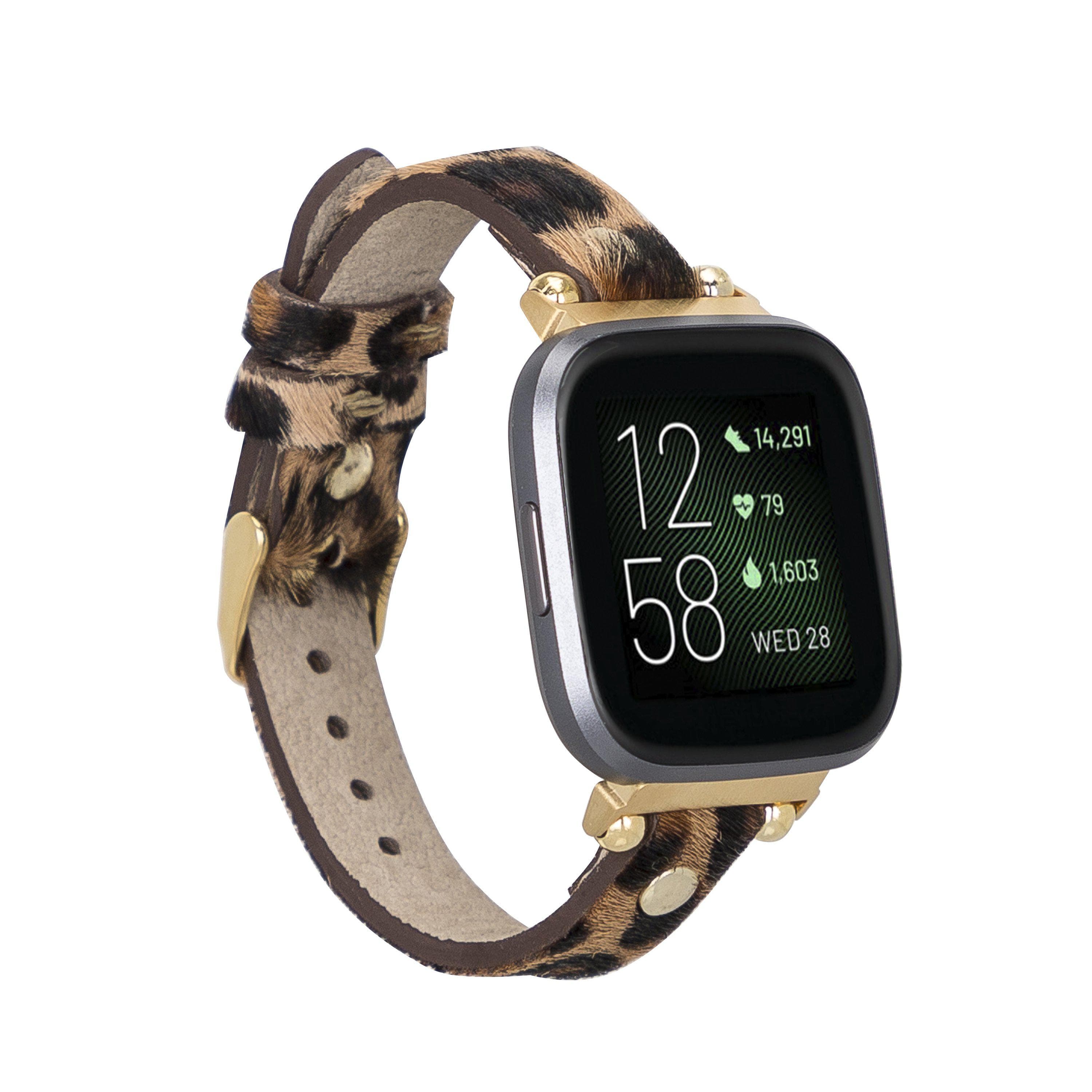 Ferro Leather Apple Watch Band with Gold Trok