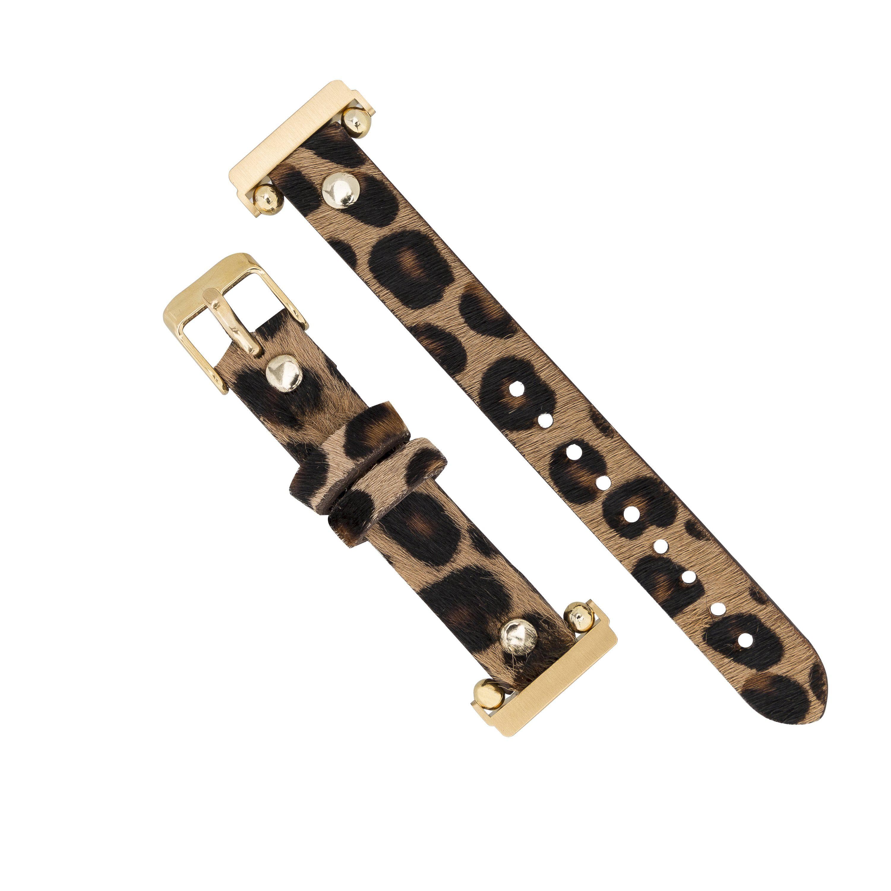 Ferro Leather Apple Watch Band with Gold Trok