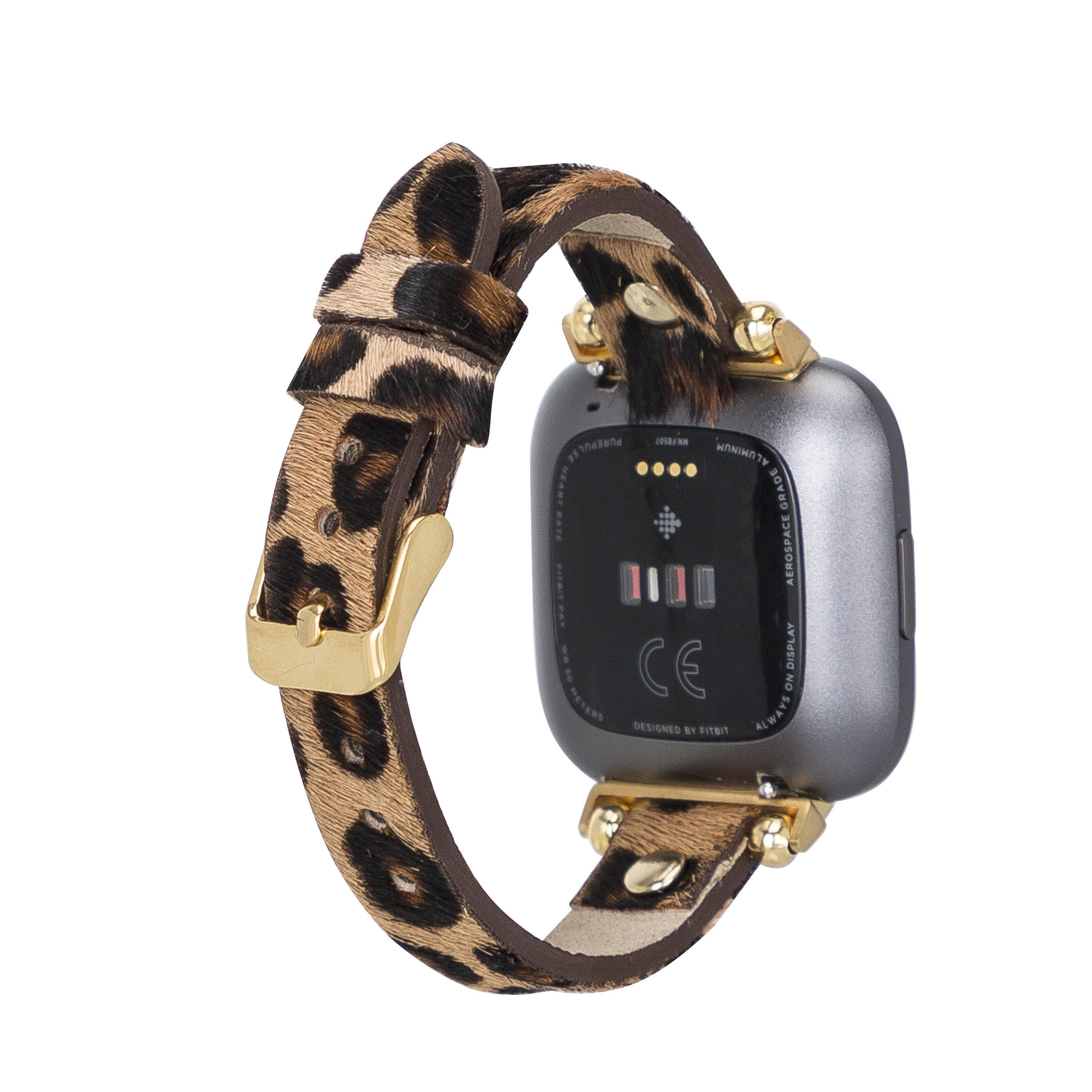 Ferro Leather Apple Watch Band with Gold Trok