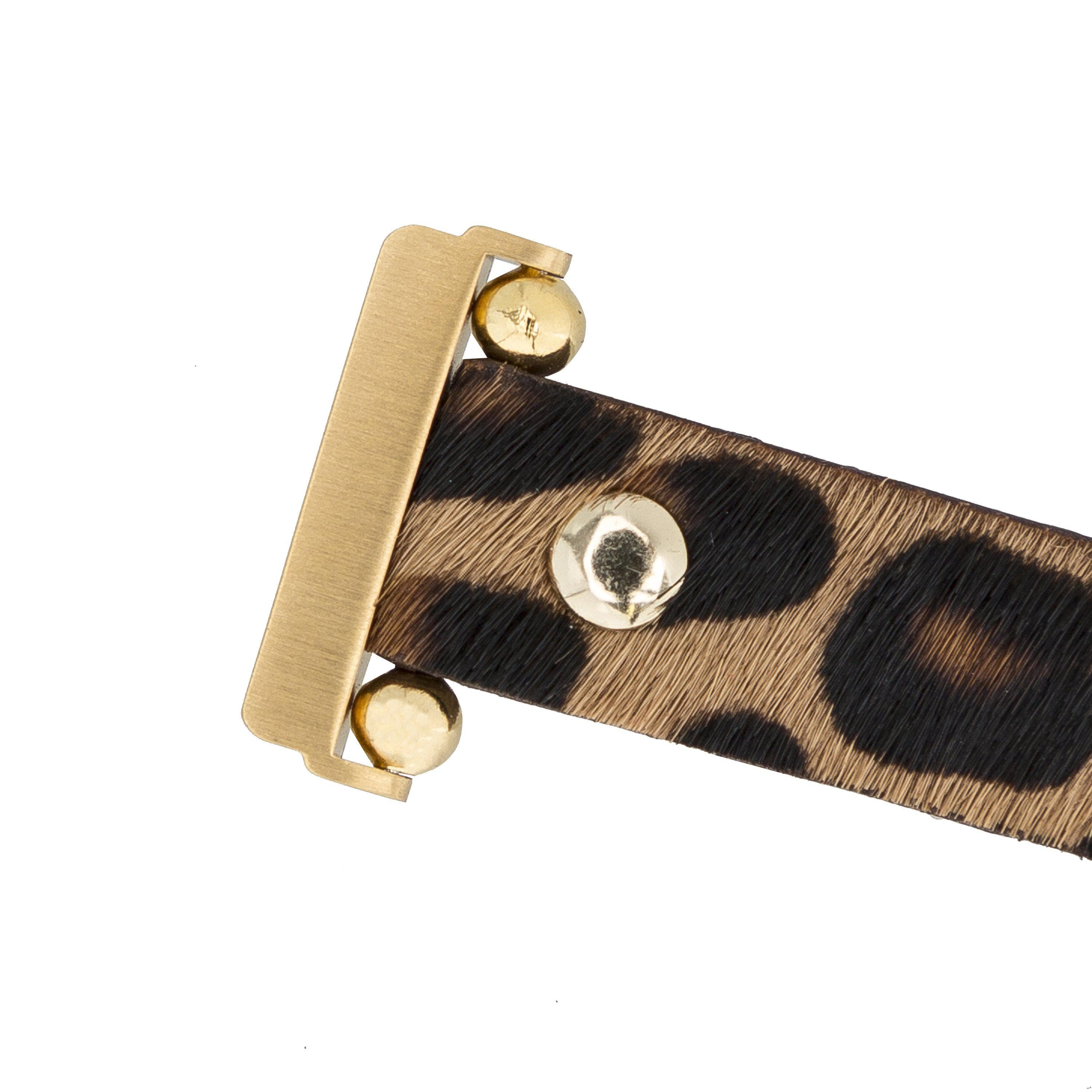 Ferro Leather Apple Watch Band with Gold Trok