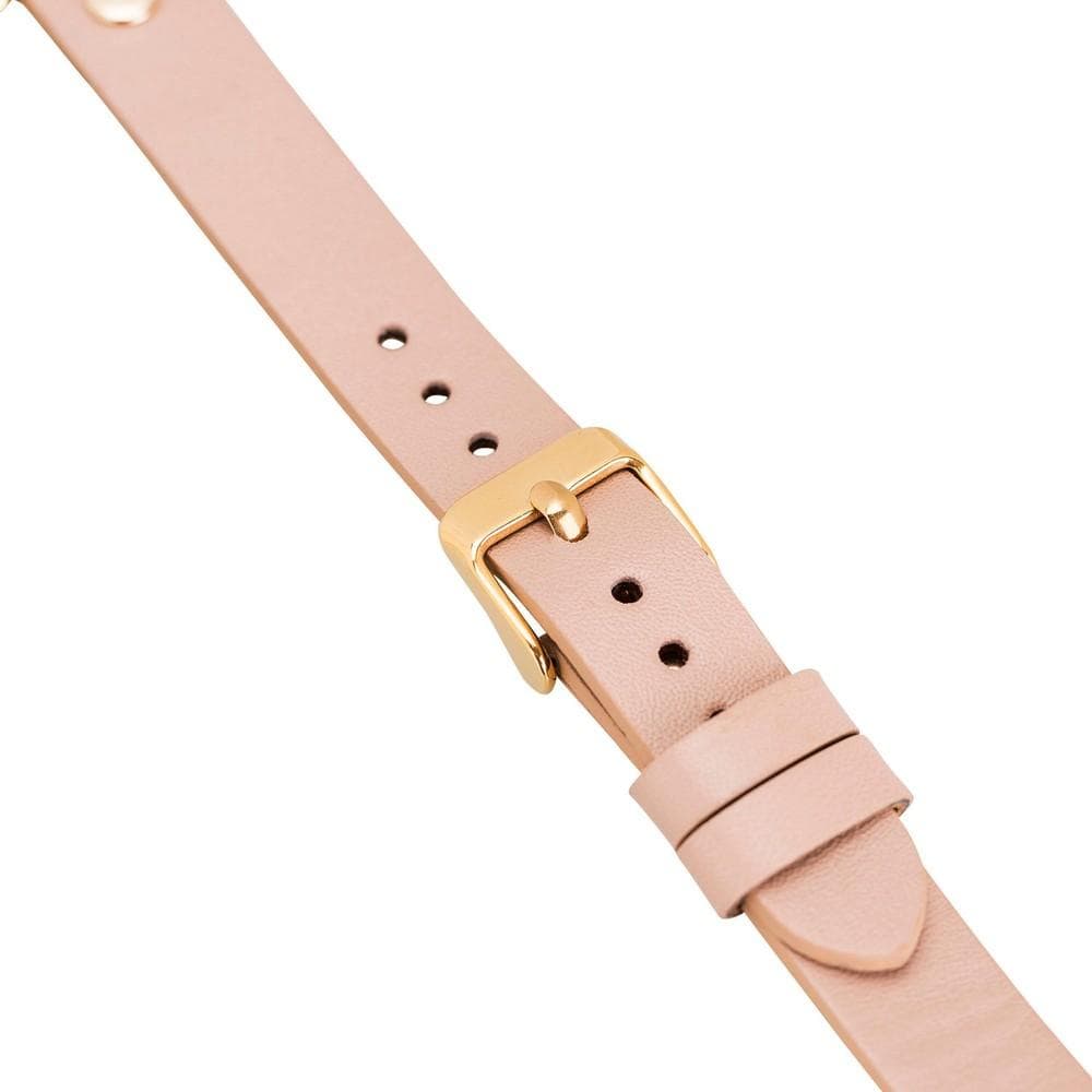 Ferro Leather Apple Watch Band with Gold Trok