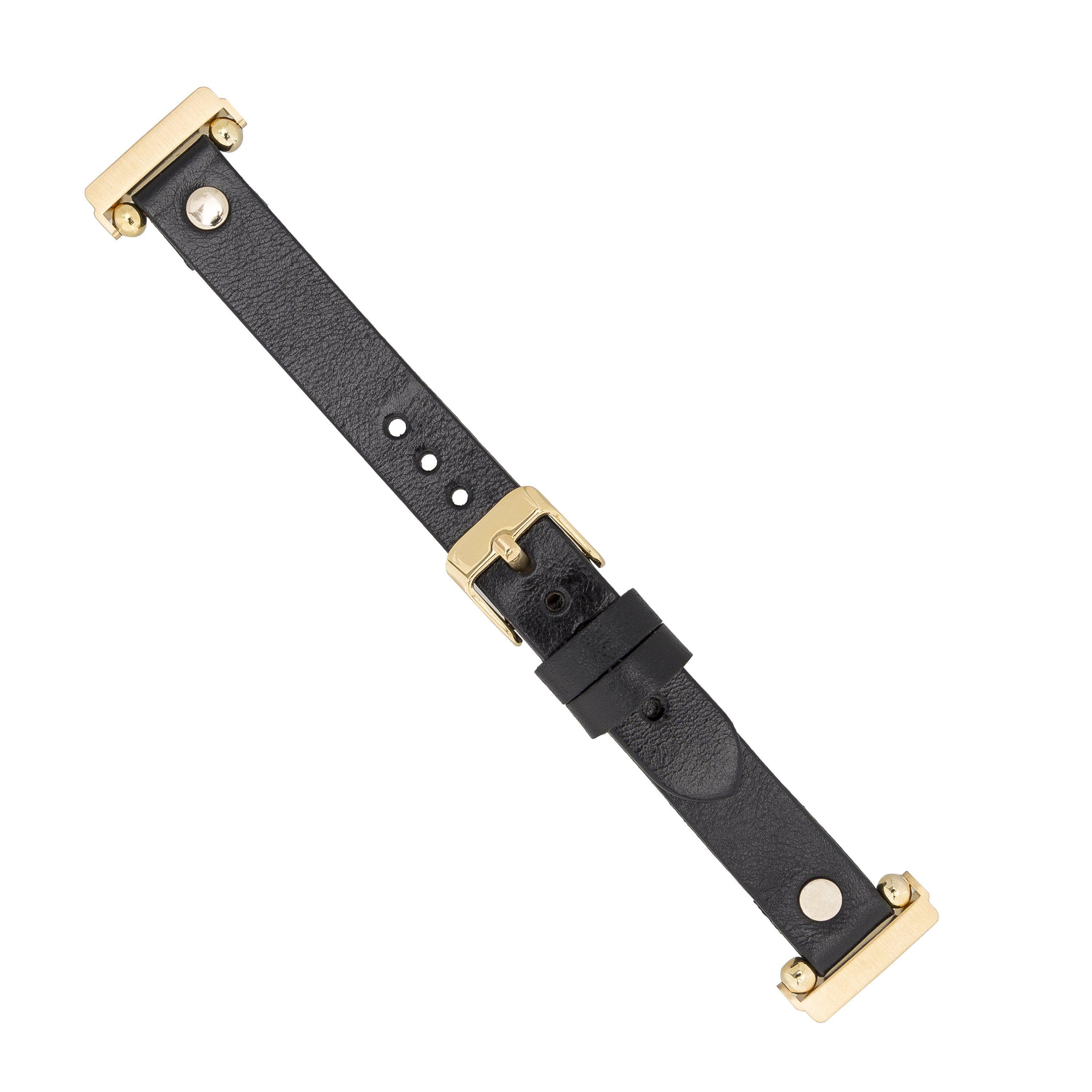 Ferro Leather Apple Watch Band with Gold Trok