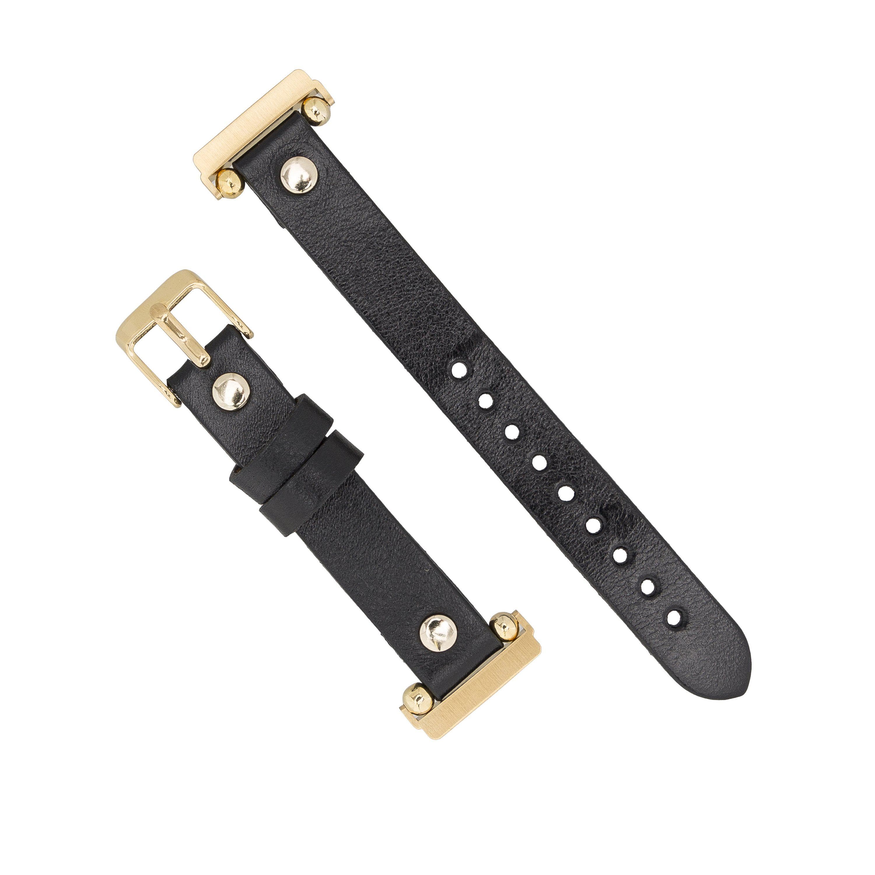 Ferro Leather Apple Watch Band with Gold Trok