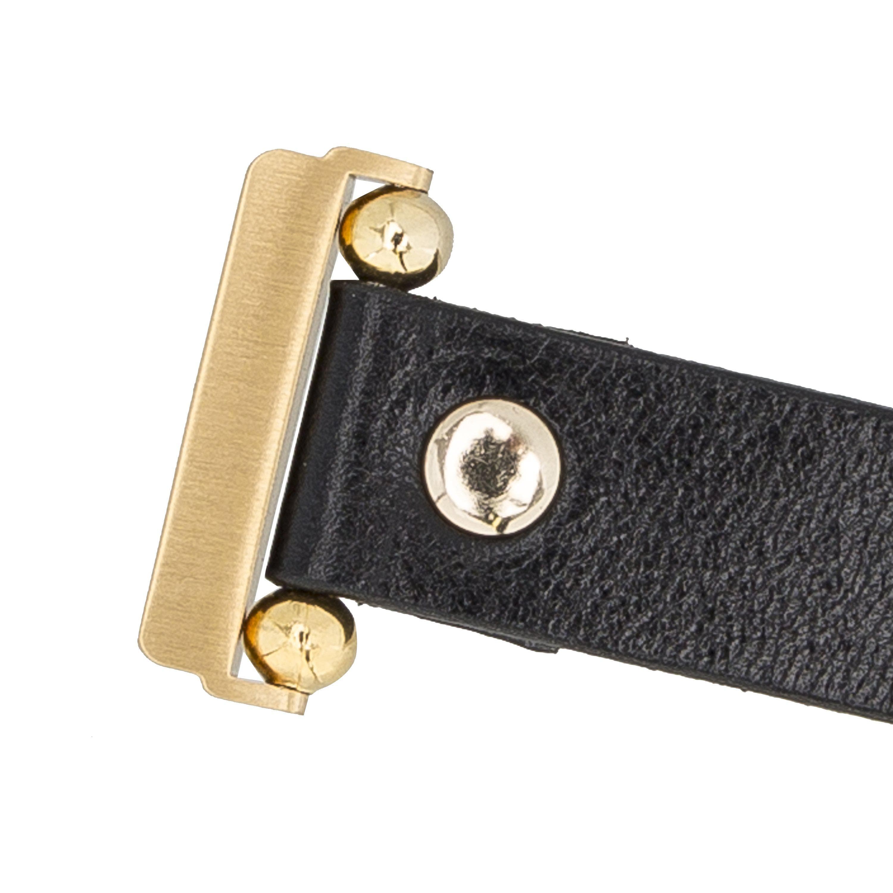 Ferro Leather Apple Watch Band with Gold Trok