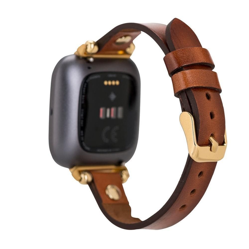 Ferro Leather Apple Watch Band with Gold Trok