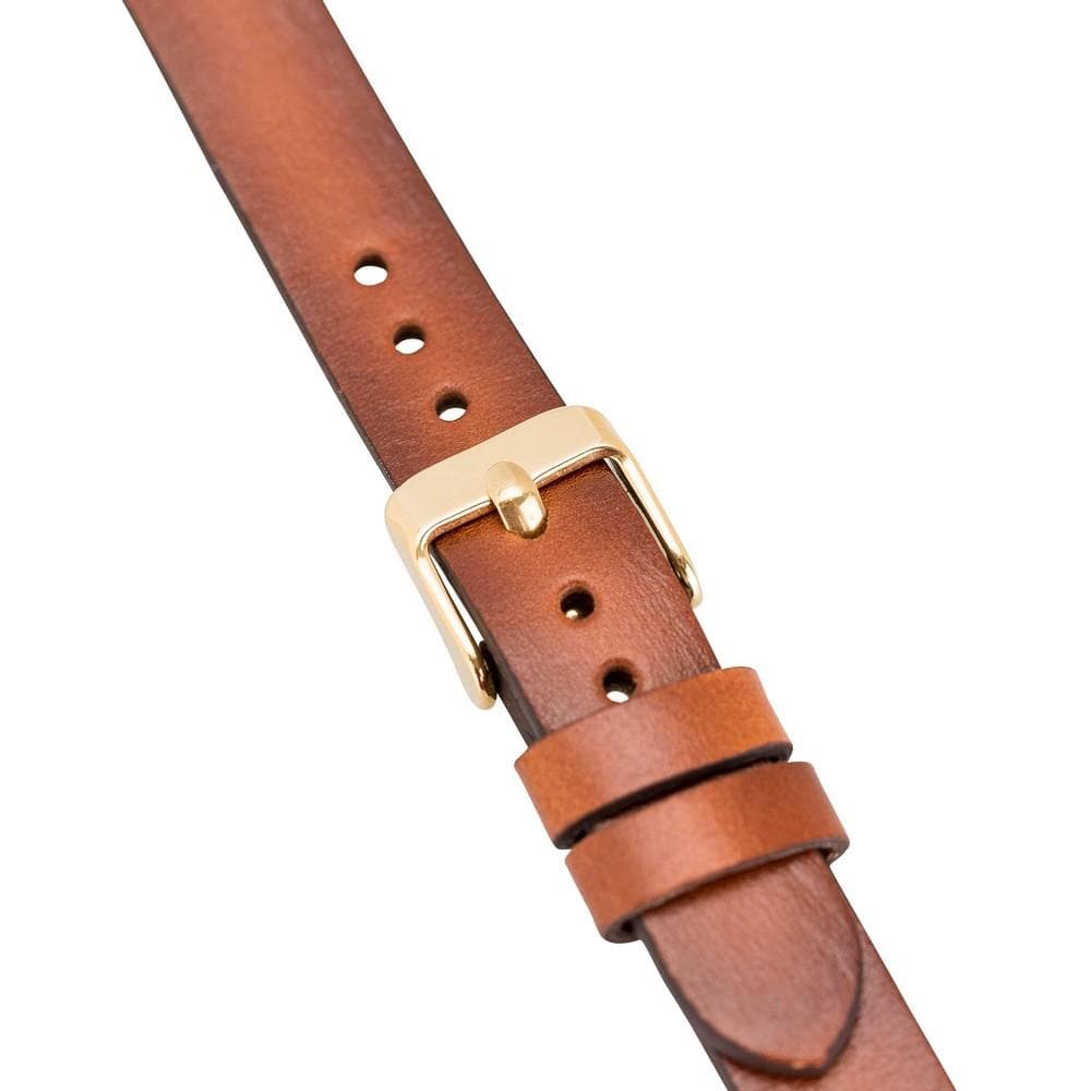 Ferro Leather Apple Watch Band with Gold Trok