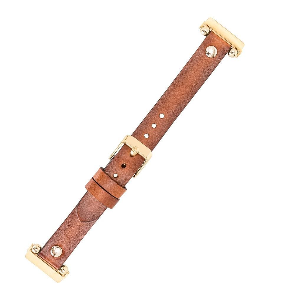 Ferro Leather Apple Watch Band with Gold Trok