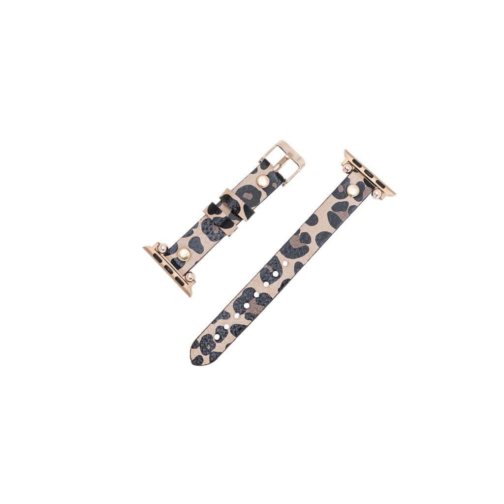 Ferro Leather Apple Watch Band with Gold Trok