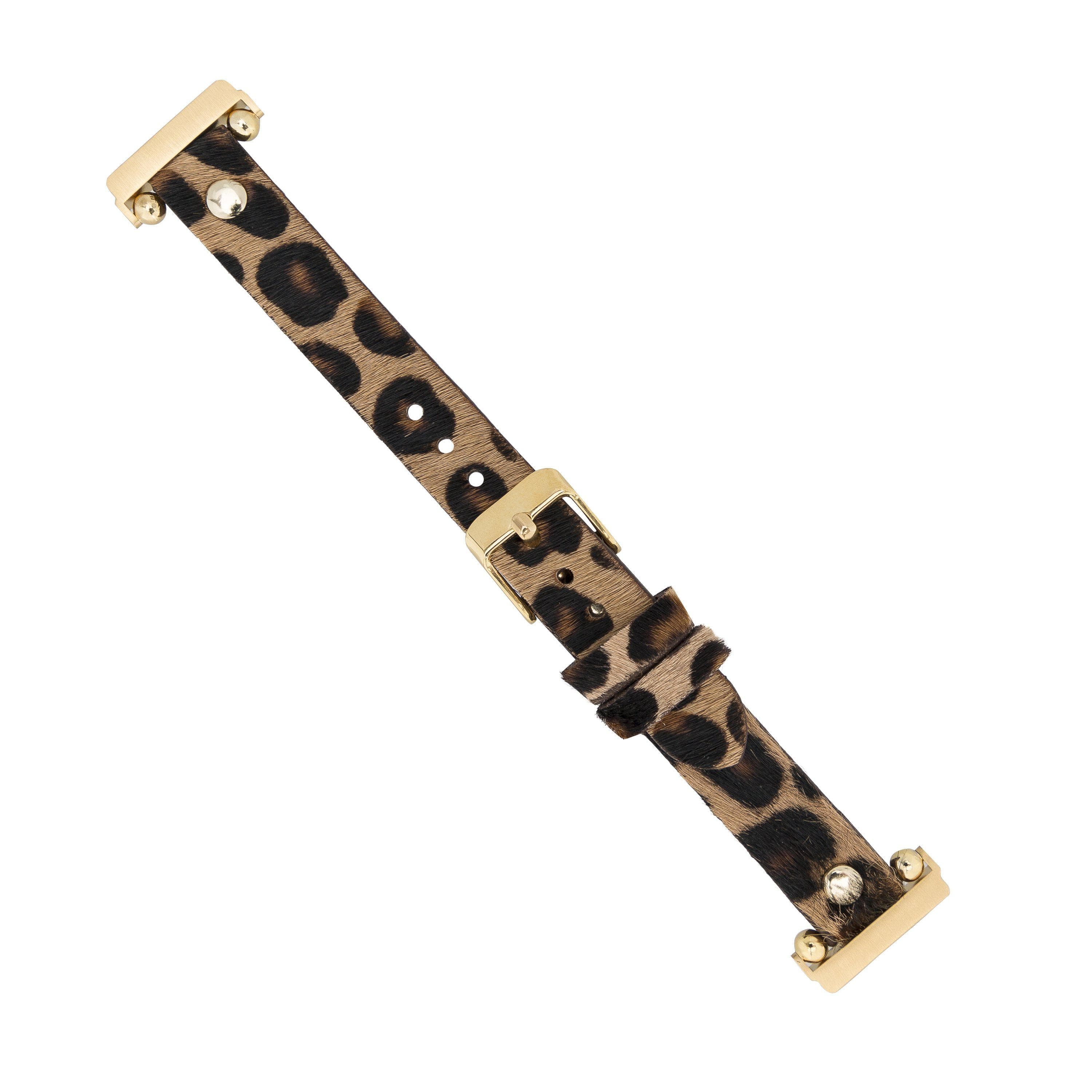 Ferro Leather Apple Watch Band with Gold Trok