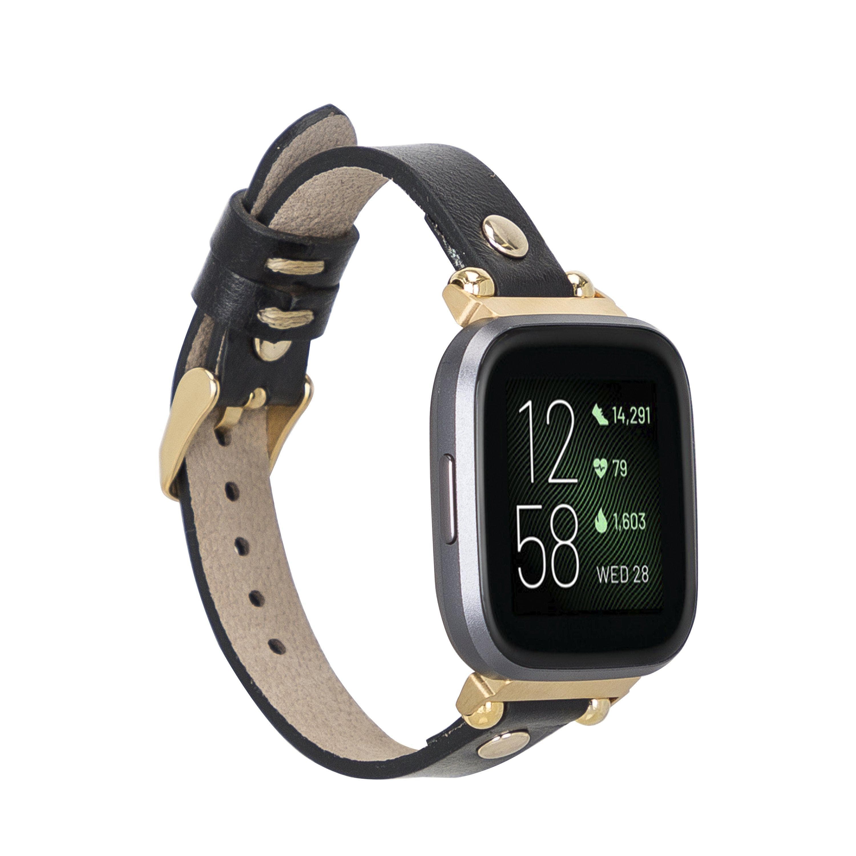 Ferro Leather Apple Watch Band with Gold Trok